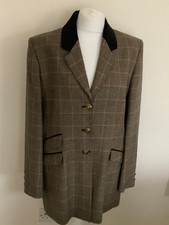 Viyella jacket blazer 16 wool check lined vintage
