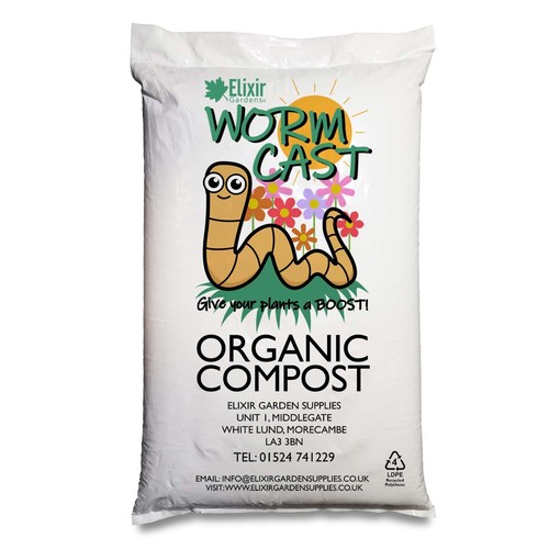 100 organic worm castings - 100%,