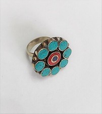 HANDMADE Multi Stone Brass