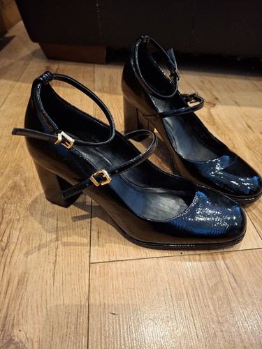 Black patent heels - black, next
