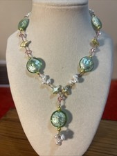 Czech & Murano Green Foil Art