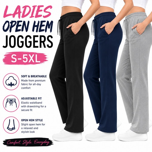 Womens open hem jogging - womens,