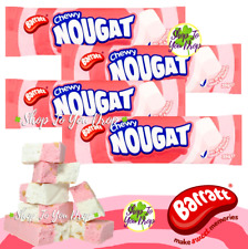 4 BARRATT CHEWY NOUGAT 35G BARS Raspberry Vanilla Pink And White Present Gift?