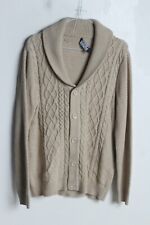 Primark Mens Cable Knit Shawl Neck Cardigan - Size Small (I33) *Faint back mark