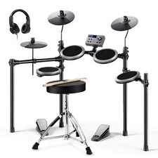 Donner DED-70 Junior Electronic Drum Set 150 Sounds 15 Drum Kits 10 Demo Gray