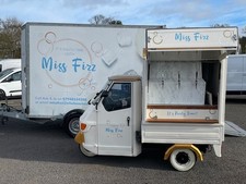 Piagio Ape 50 and Trailer Prosecco van with 6 tapds