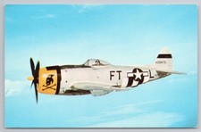 Postcard Republic P-47 Thunderbolt USAAF WW2 Fighter Plane Skull Nose Art