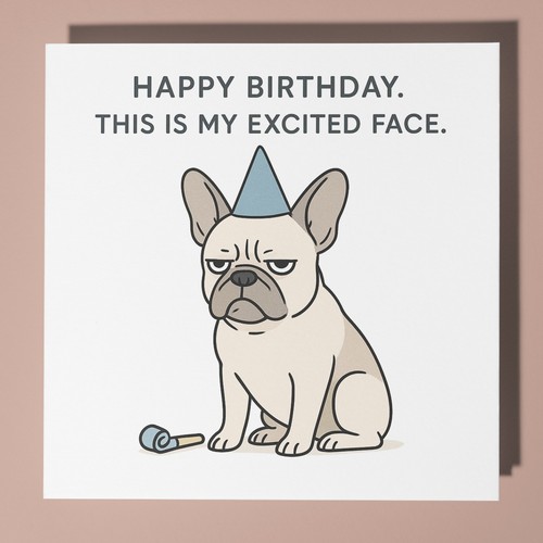 French bulldog happy - french,