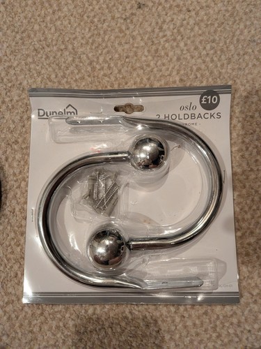 Curtain hold backs chrome - hold,