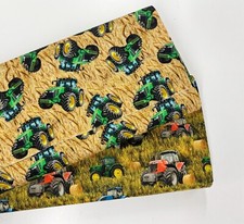 Tractor Fabric Cotton Farm Vehicle Farmer's Paradise for Quilting and Patchwork