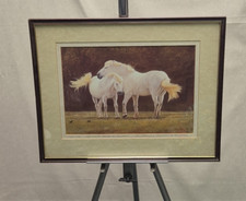 Limited Edition Print The White Horses in Slindon by Anthony Richard Tiffin