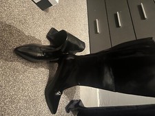 Sexy knee high faux leather boots 