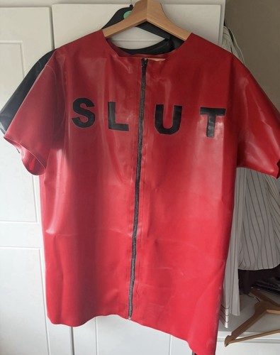 Men red latex rubber top - men’s,
