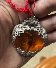 Vintage rare amber - w/, scorpion