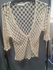 Ladies Light Gold Lace Shrug