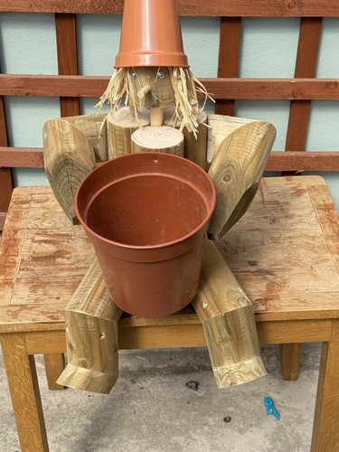 Homemade flower pot man - flower,