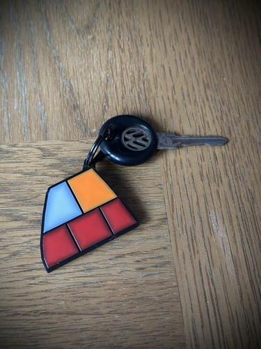 Golf mk2 style - keyring, red