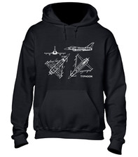 TYPHOON SILHOUETTE HOODY HOODIE RAF AIR FORCE USA FIGHTER JET PLANE COOL TOP