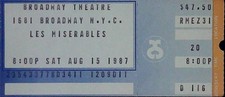 Les Miserables Musical Ticket