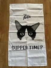 Felix the Cat….Supper Time - White / Black Tea Towel - BNWOT