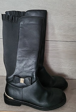 Ted Baker Girls Winter Faux Leather Autumn School Boots Size Uk 1 Eur 33 Black