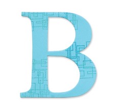 Sassy serif letter sizzix - letter, b