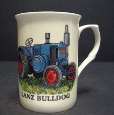 1 Mug LANZ BULLDOG TRACTOR Fine Bone China mug cup beaker 