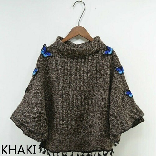 Women knitted poncho - women,