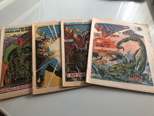 2000ad and starlord comics - and,