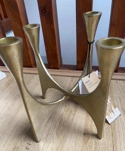 Next gold taper metal candle - next,