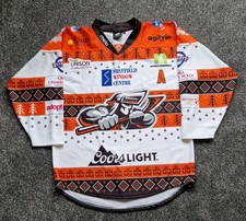 Sheffield Steelers Christmas (white) Jersey 19/20 - Aaron Brocklehurst 2 2XL