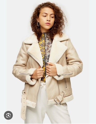Ecru faux shearling - ecru,
