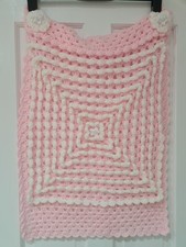 A lovely Handmade baby blanket for pram or crib. 