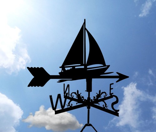 Yacht metal weathervane ship - yacht,