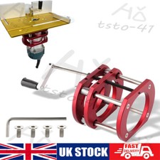 Router Lift Base Aluminum Alloy Stainless Steel 4 Jaw Clamping Router Table