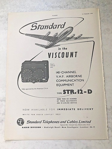 1954 aircraft advert standard - 1954,