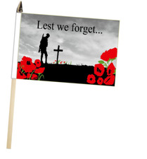 Lest We Forget Large Hand Flag
