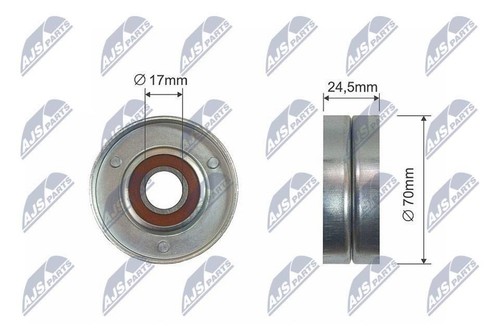 Ribbed belt tensioner pulley - v-ribbed,