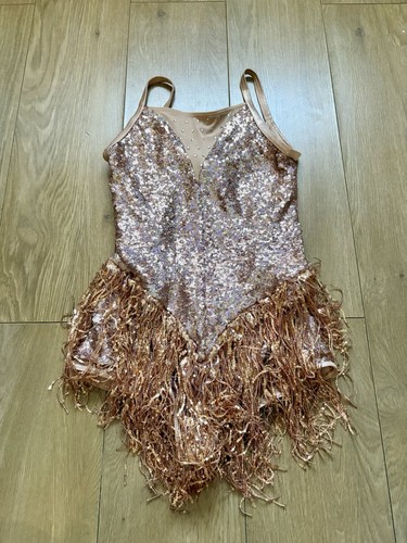 Showgirl strappy leotard nude - strappy,