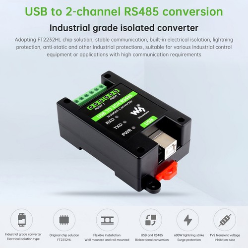 Isolated usb way rs485 - isolated, to