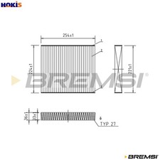 FILTER CABIN AIR FC0103A FOR