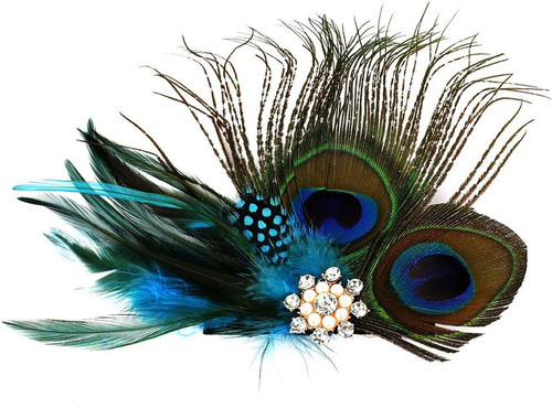 Handmade feather peacock hair - handmade,
