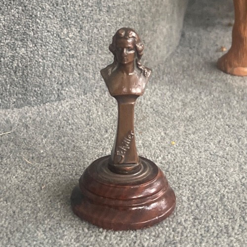Miniature antique bronze bust - miniature,