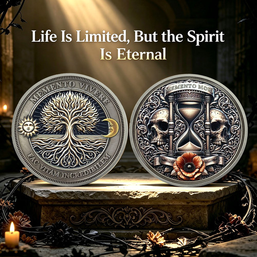 Stoic memento mori coin - mori, coin,