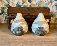 Vintage Handcrafted Bordallo Pinheiro Portugal Salt & Pepper Shakers