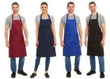 Plain Butcher Aprons for Women and Men with Pocket BBQ Kitchen Cooking Catering