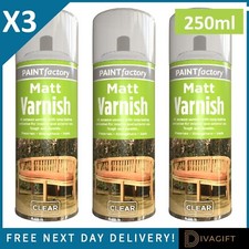 3 x CLEAR MATT VARNISH SPRAY