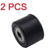 2x Black Chain Pulley Roller