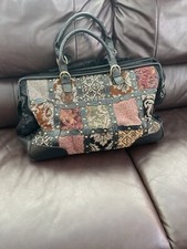 Vintage Bueno Bag Weekend  Multicolored Patchwork Boho Art Medium