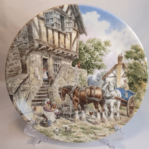 Porcelain plate morning in - "morning,